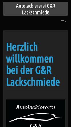 Vorschau der mobilen Webseite lackschmiede.de, G&R Lackschmiede