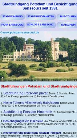 Vorschau der mobilen Webseite www.potsdam-ausflug.de, Potsdam-Ausflug.de - Reisebüro Am Stern