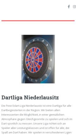 Vorschau der mobilen Webseite www.dartliga-niederlausitz.de, Freie E-Dart Liga Niederlausitz
