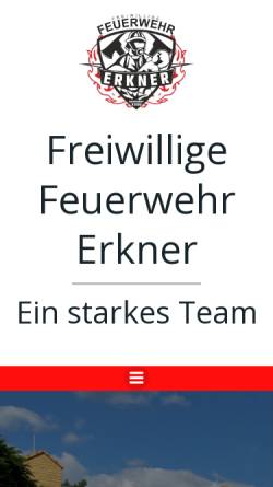 Vorschau der mobilen Webseite www.feuerwehr-erkner.de, Freiwillige Feuerwehr Erkner