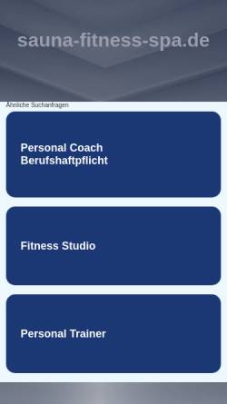 Vorschau der mobilen Webseite www.sauna-fitness-spa.de, Sauna und Fitness Spa Höchenschwand
