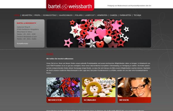 Vorschau von www.bartel-weissbarth.com, Alfred Bartel & Söhne Friedrich Weißbarth & Sohn