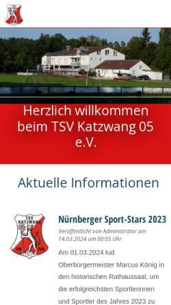 Vorschau der mobilen Webseite www.tsv-katzwang.de, TSV Katzwang 05 e.V.