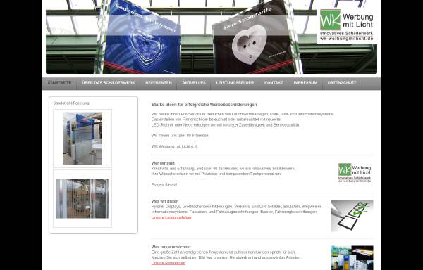 Vorschau von www.wk-werbungmitlicht.de, WK - Werbung mit Licht