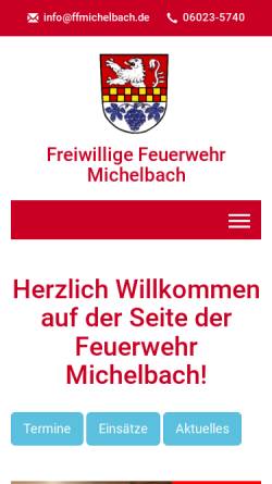 Vorschau der mobilen Webseite www.freiwillige-feuerwehr-michelbach.de, Freiwillige Feuerwehr Michelbach