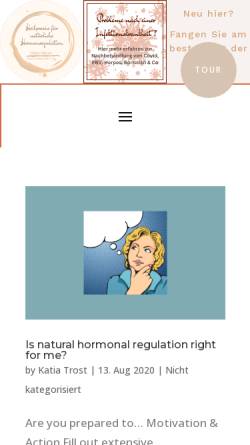 Vorschau der mobilen Webseite www.natuerliche-hormonregulation.de, Ulrike Hilpert