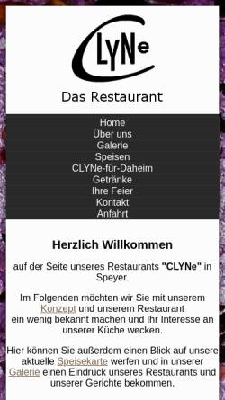 Vorschau der mobilen Webseite www.restaurant-clyne.de, Clyne - Das Restaurant