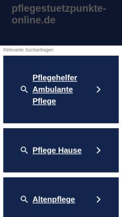 Vorschau der mobilen Webseite www.pflegestuetzpunkte-online.de, Pflegestützpunkte Online