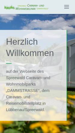 Vorschau der mobilen Webseite www.spreewald-caravan-camping.de, Spreewald-Caravan-Camping 