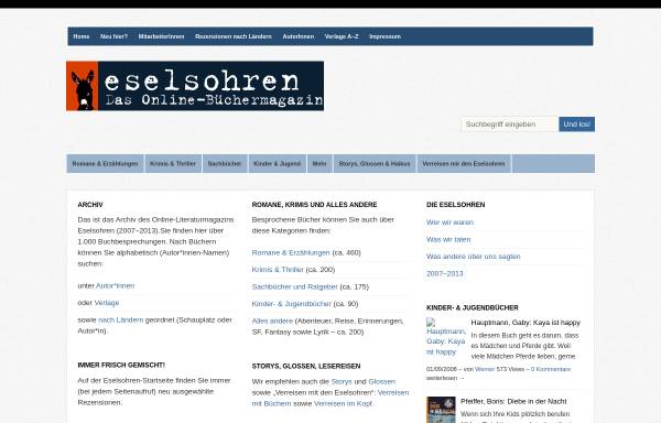 Vorschau von www.eselsohren.at, Eselsohren