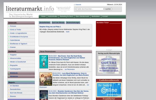 Vorschau von www.literaturmarkt.info, Literaturmarkt.info