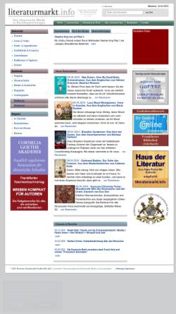 Vorschau der mobilen Webseite www.literaturmarkt.info, Literaturmarkt.info