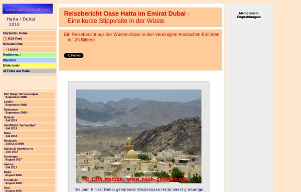Vorschau von www.nach-gedacht.net, Die Oase Hatta im Emirat Dubai [Dirk Matzen]