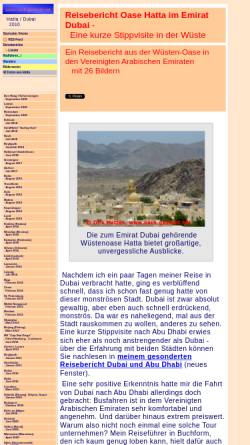 Vorschau der mobilen Webseite www.nach-gedacht.net, Die Oase Hatta im Emirat Dubai [Dirk Matzen]