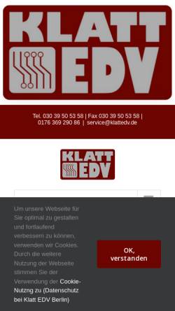 Vorschau der mobilen Webseite klattedv.de, Klatt EDV