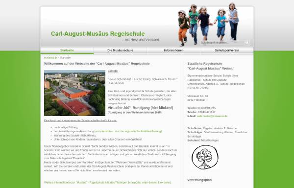 Vorschau von www.musaeus.de, Carl-August-Musäus Regelschule