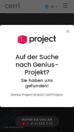 Vorschau der mobilen Webseite www.geniusproject.de, Genius Project