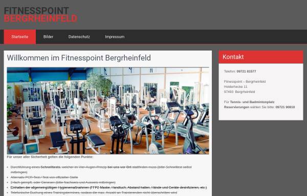 Vorschau von fitnesspoint-bergrheinfeld.de, Fitness- und Tennispoint Bergrheinfeld