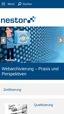 Vorschau der mobilen Webseite www.langzeitarchivierung.de, Nestor Kompetenznetzwerk Langzeitarchivierung
