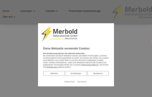 Vorschau von www.merbold-elektrotechnik.net, Merbold Elektrotechnik GmbH