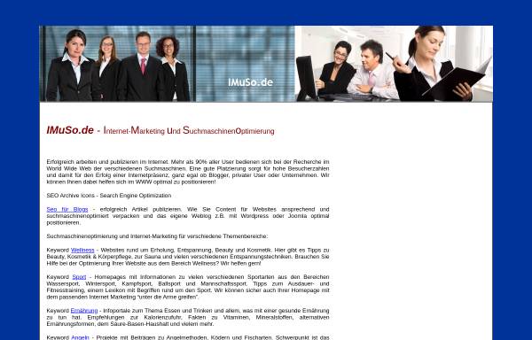 Vorschau von www.imuso.de, Agentur für Internet Marketing und Suchmaschinenoptimierung