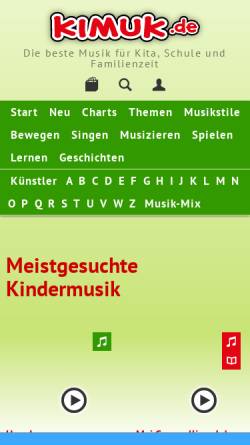 Vorschau der mobilen Webseite www.kindermusikkaufhaus.de, Psst Music, Claudia Martin