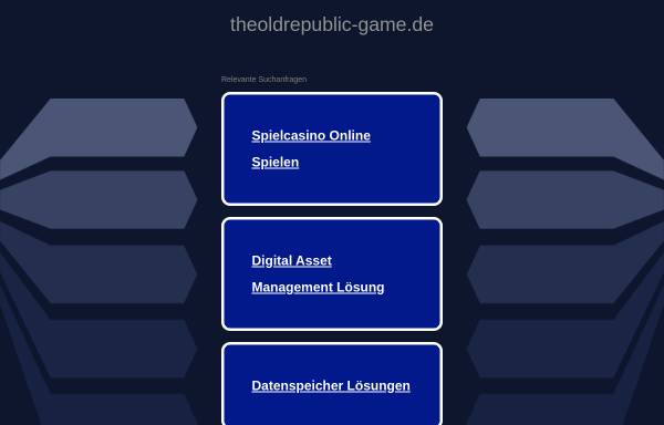 Vorschau von www.theoldrepublic-game.de, The Old Republic Game