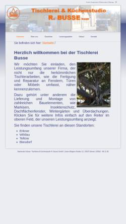 Vorschau der mobilen Webseite www.tischlerei-busse.de, Tischlerei und Küchenstudio R. Busse GmbH