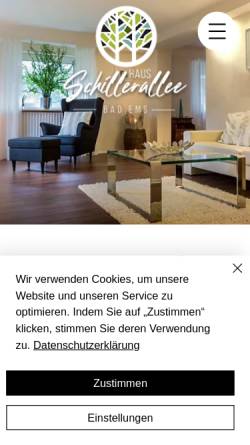 Vorschau der mobilen Webseite www.schillerallee.com, Ferienwohnung Haus Schillerallee
