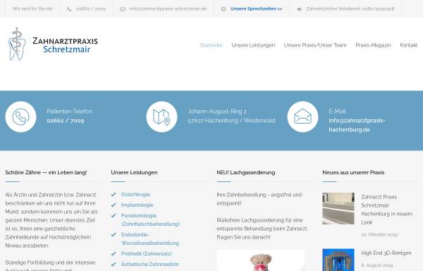 Vorschau von www.zahnarztpraxis-hachenburg.de, Suchan, Dr. med. dent. Winfried