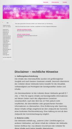 Vorschau der mobilen Webseite www.kindersitze-shop.de, Halter-Autoteile A-Z, Inh. Hubert Halter