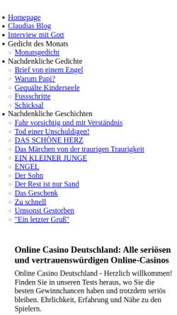 Vorschau der mobilen Webseite www.gedichte-die-das-leben-schrieb.de, Gedichte die das Leben schrieb
