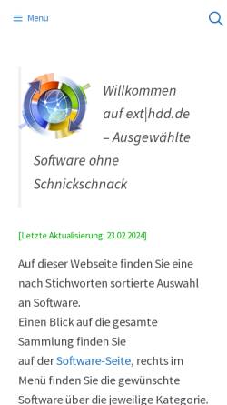 Vorschau der mobilen Webseite exthdd.de, Exthdd.de