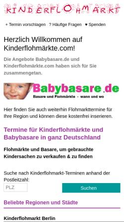 Vorschau der mobilen Webseite www.babybasare.de, Babybasare.de, Katrin Reschke