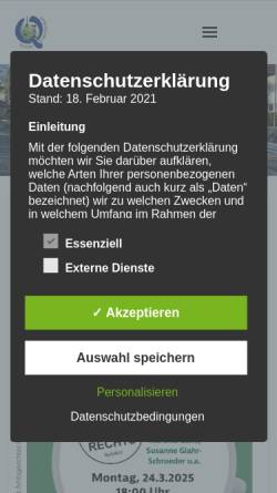 Vorschau der mobilen Webseite queller-gemeinschaft.de, Queller Gemeinschaft e.V.