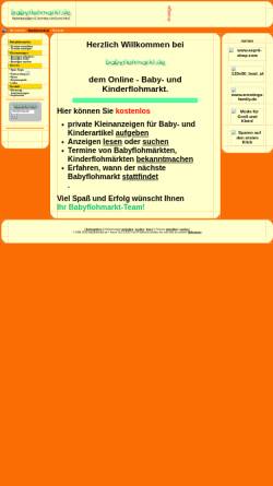 Vorschau der mobilen Webseite www.babyflohmarkt.de, Babyflohmarkt