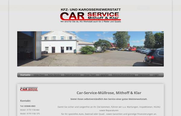 Vorschau von www.car-service-muellrose.de, Car-Service-Müllrose Mithoff & Klar GbR