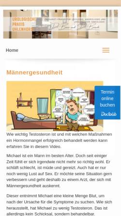 Vorschau der mobilen Webseite hamburg-urologe.de, Dr. Stephan Bünz