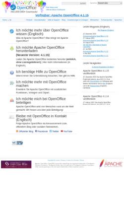 Vorschau der mobilen Webseite www.openoffice.org, Apache OpenOffice (deutsch)