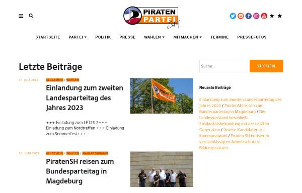 Vorschau von landesportal.piratenpartei-sh.de, Piratenpartei SH