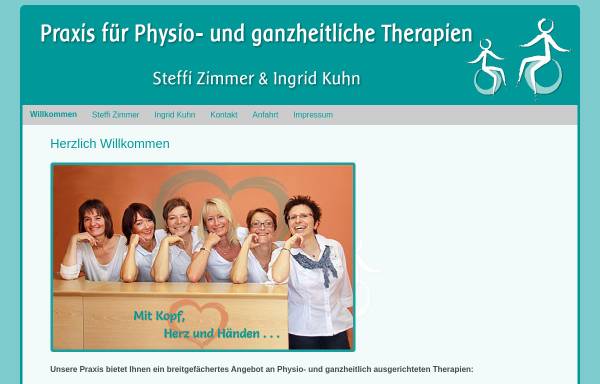 Vorschau von www.physio-zimmer-und-kuhn.de, Praxis für Physiotherapie und ganzheitliche Therapien