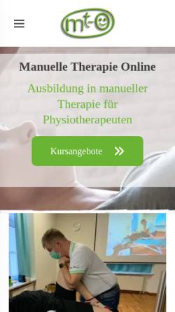 Vorschau der mobilen Webseite www.manuelletherapie-online.de, Manuelle Therapie Online