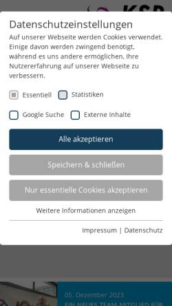 Vorschau der mobilen Webseite www.ksb-rhein-erft.de, Kreissportbund Rhein-Erft e. V.