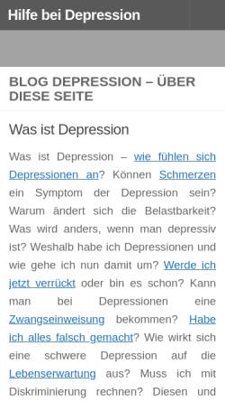 Vorschau der mobilen Webseite www.was-ist-depression.net, Was ist Depression?