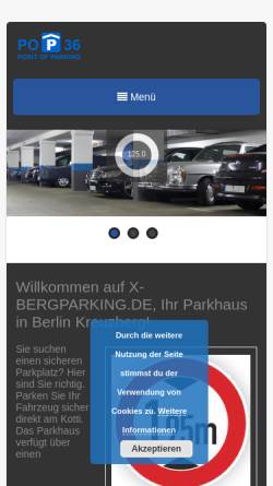 Vorschau der mobilen Webseite www.x-bergparking.de, X-berg Parking, Thomas Kalweit