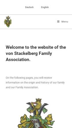 Vorschau der mobilen Webseite www.familienverband-von-stackelberg.de, Familienverband von Stackelberg