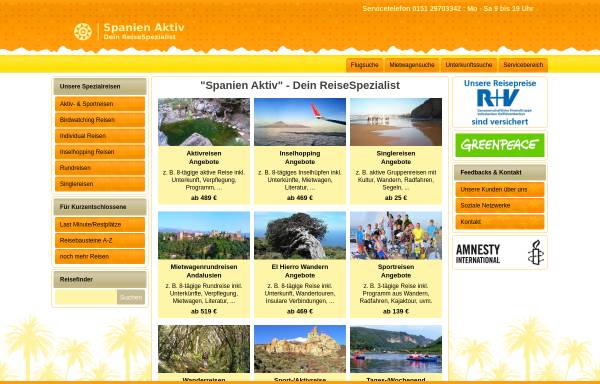 Vorschau von www.spanien-aktiv.com, Spanien Aktiv - Erlebnis- & Sportreisen