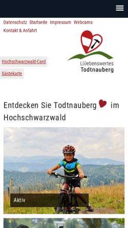 Vorschau der mobilen Webseite www.todtnauberg.de, Liebenswertes Todtnauberg e.V.