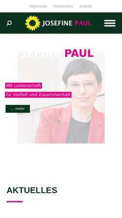 Vorschau der mobilen Webseite josefine-paul.de, Paul, Josefine (MdL)