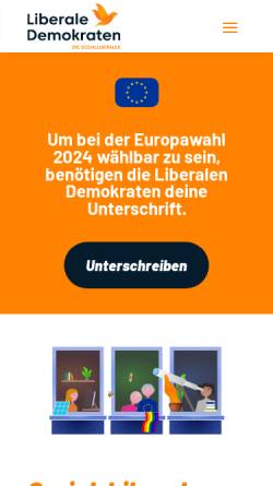 Vorschau der mobilen Webseite www.liberale-demokraten.de, Liberale Demokraten (LD)